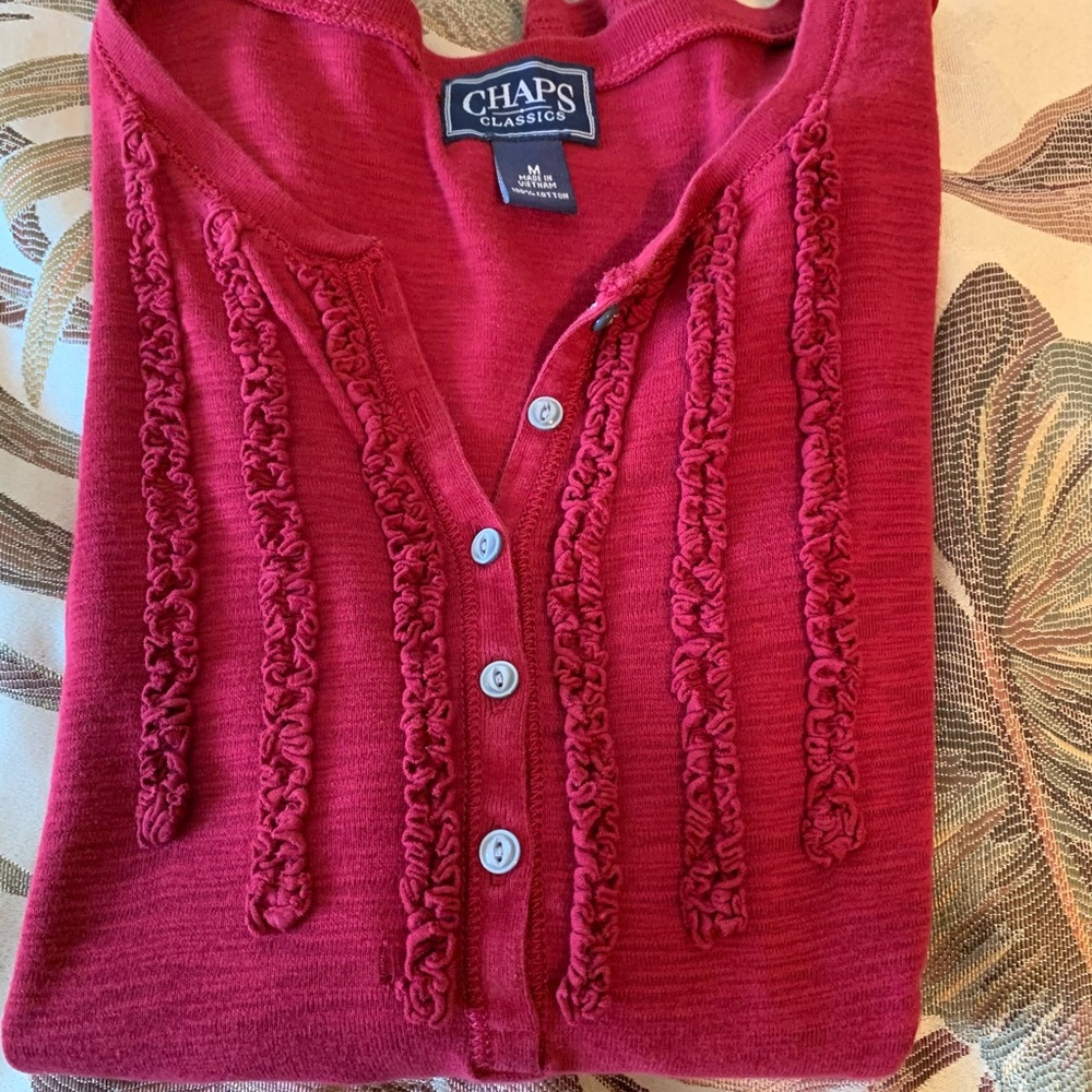 Donated Chaps long sleeve ladies top - Picture 2 of 6